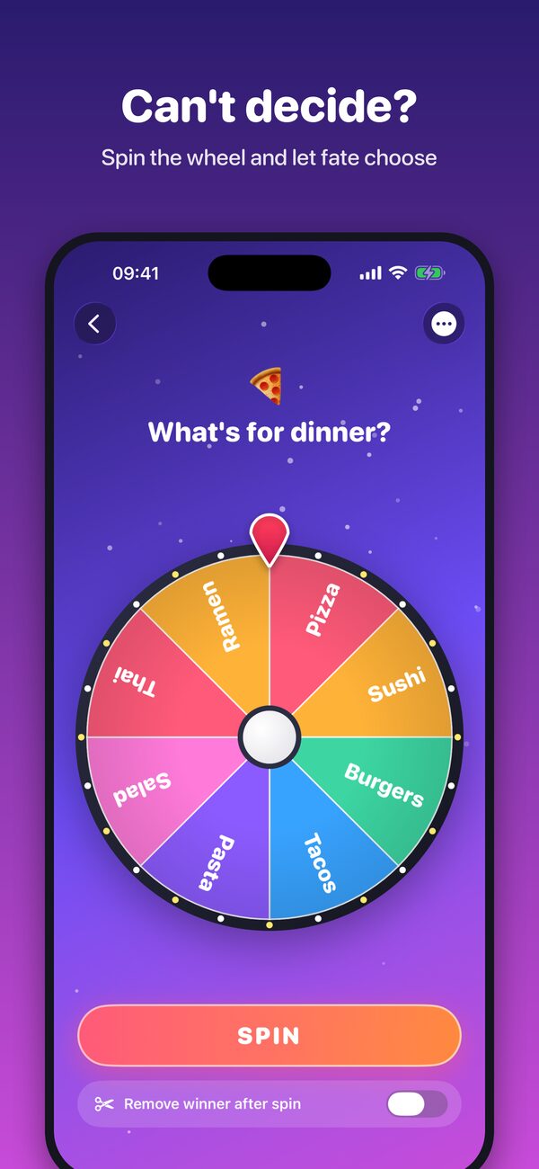 Spin the wheel: What's for dinner?